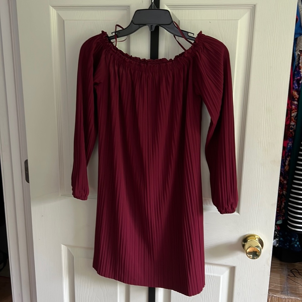 Wine colored dress